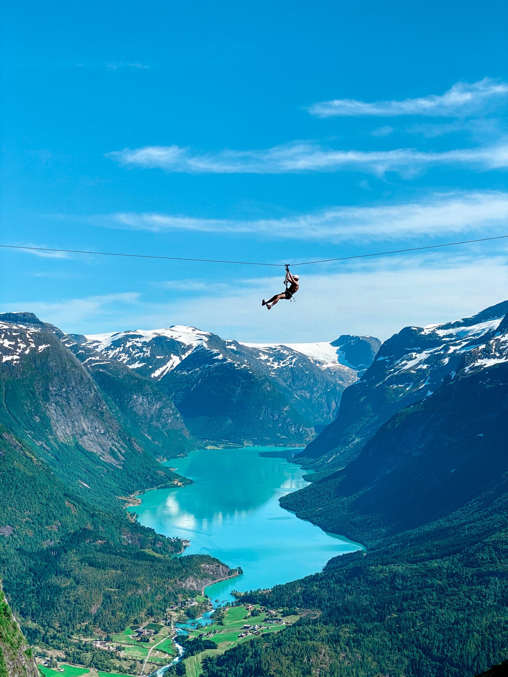 Zipline Loen - Above the fjord_Torjus Loen - Loen Active